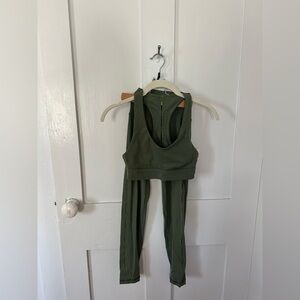 aerie offline green workout set
